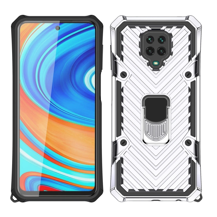 For Xiaomi Redmi Note 9S Cool Armor PC + TPU Shockproof Case with 360 Degree Rotation Ring Holder