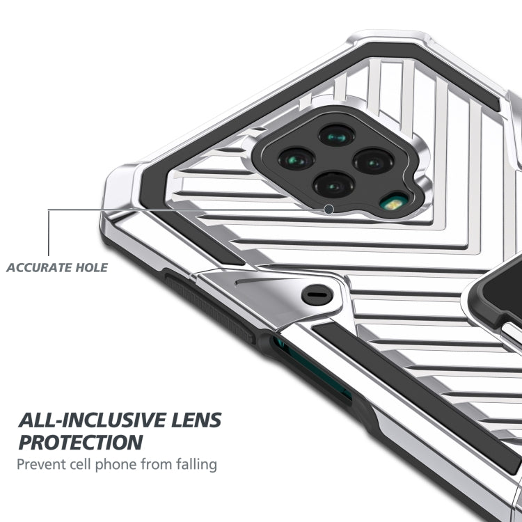 For Xiaomi Redmi Note 9S Cool Armor PC + TPU Shockproof Case with 360 Degree Rotation Ring Holder