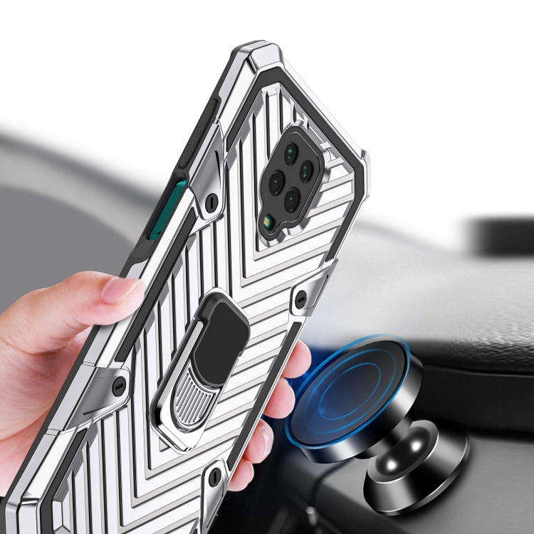 For Xiaomi Redmi Note 9S Cool Armor PC + TPU Shockproof Case with 360 Degree Rotation Ring Holder