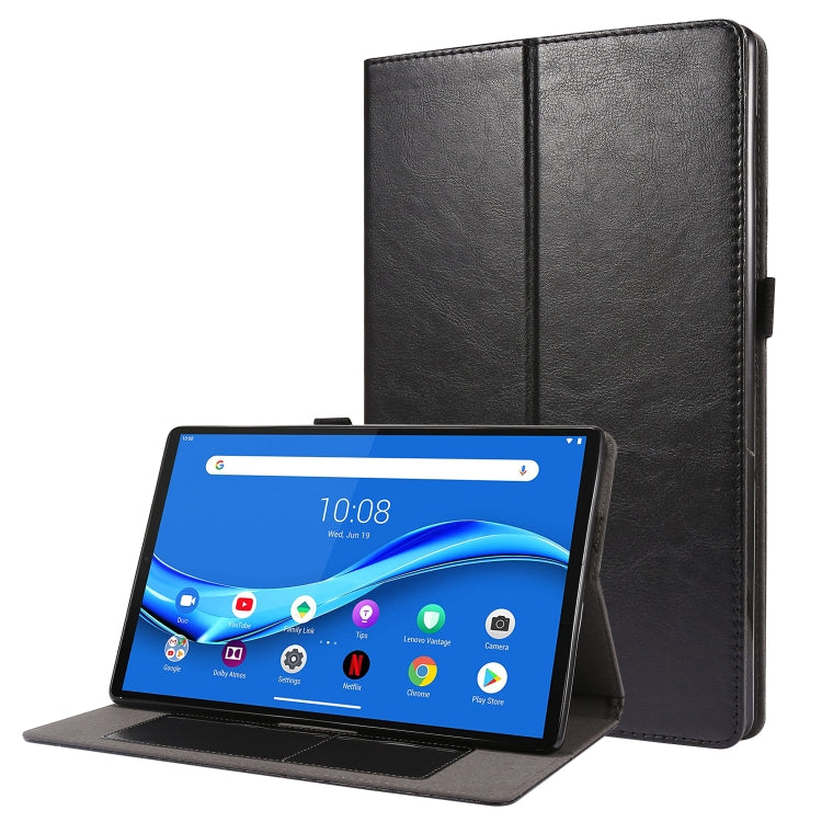 For Lenovo Tab M10 Plus Crazy Horse Texture Horizontal Flip Leather Case with 2-folding Holder & Card Slot