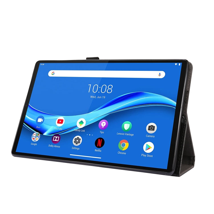For Lenovo Tab M10 Plus Crazy Horse Texture Horizontal Flip Leather Case with 2-folding Holder & Card Slot