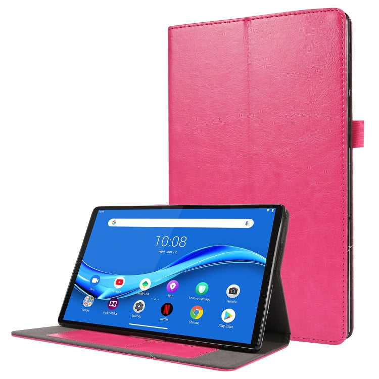 For Lenovo Tab M10 Plus Crazy Horse Texture Horizontal Flip Leather Case with 2-folding Holder & Card Slot