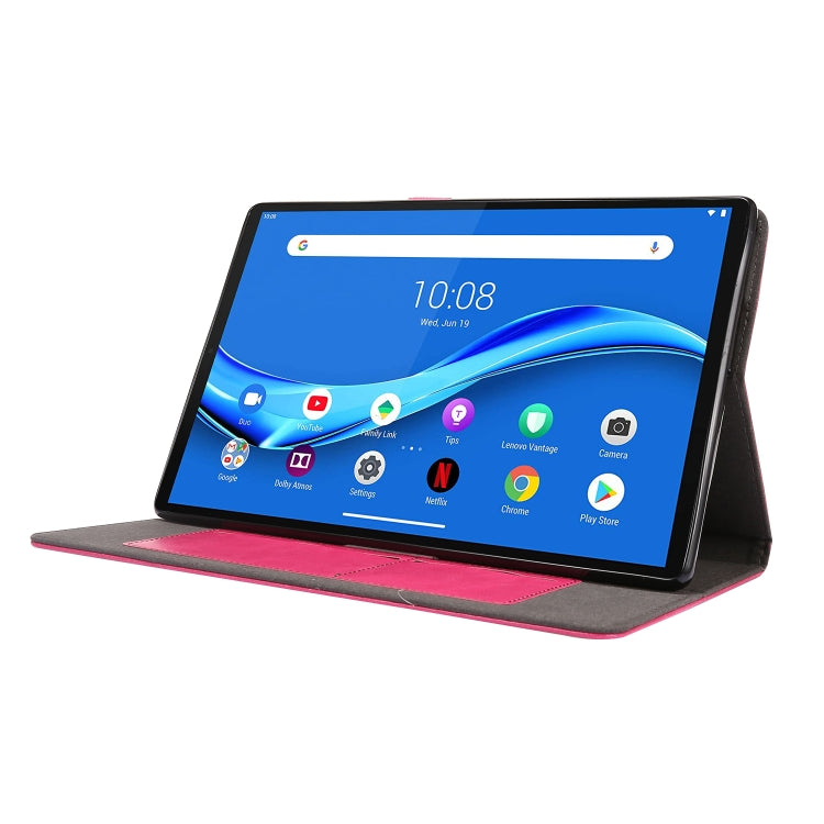 For Lenovo Tab M10 Plus Crazy Horse Texture Horizontal Flip Leather Case with 2-folding Holder & Card Slot