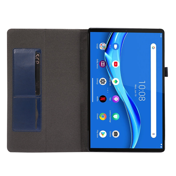 For Lenovo Tab M10 Plus Crazy Horse Texture Horizontal Flip Leather Case with 2-folding Holder & Card Slot