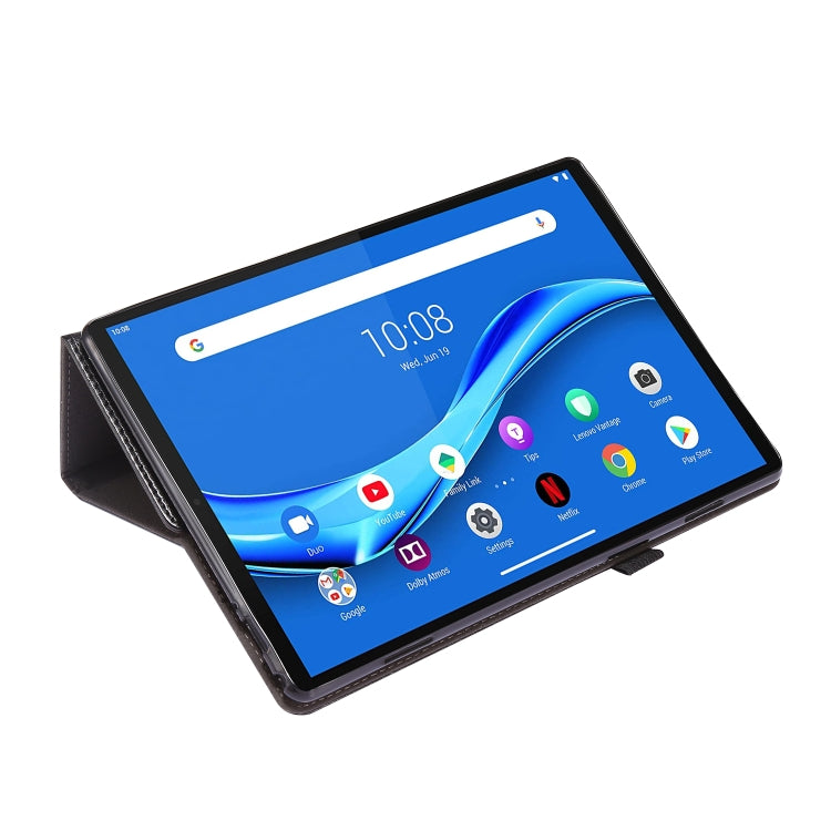 For Lenovo Tab M10 Crazy Horse Texture Horizontal Flip Leather Case with 2-folding Holder & Card Slot