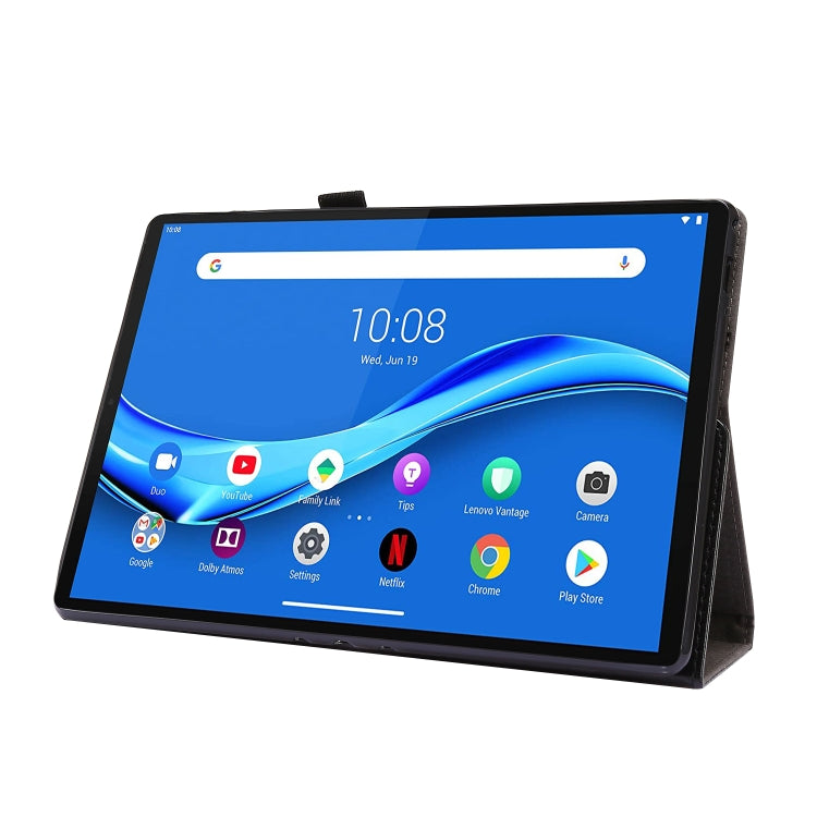 For Lenovo Tab M10 Crazy Horse Texture Horizontal Flip Leather Case with 2-folding Holder & Card Slot