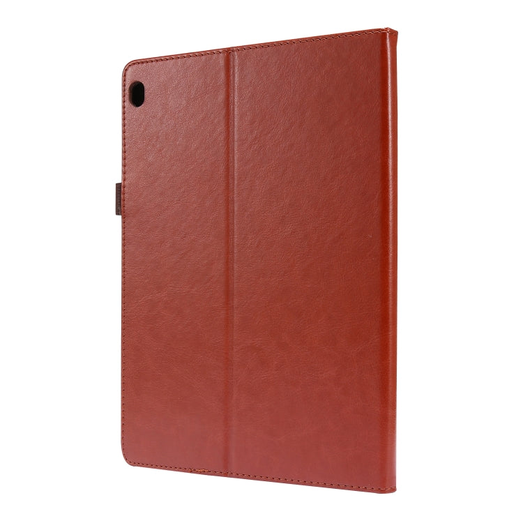 For Lenovo Tab M10 Crazy Horse Texture Horizontal Flip Leather Case with 2-folding Holder & Card Slot