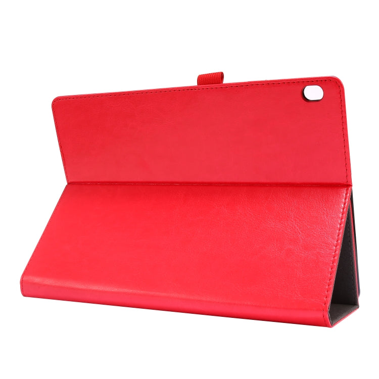 For Lenovo Tab M10 Crazy Horse Texture Horizontal Flip Leather Case with 2-folding Holder & Card Slot