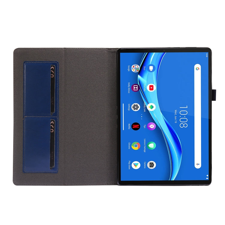 For Lenovo Tab M10 Crazy Horse Texture Horizontal Flip Leather Case with 2-folding Holder & Card Slot