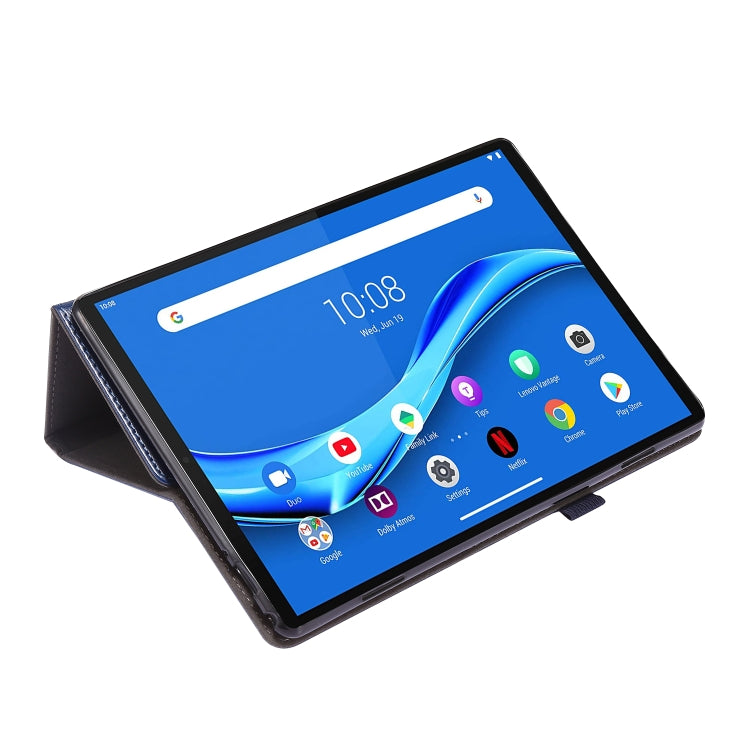 For Lenovo Tab M10 Crazy Horse Texture Horizontal Flip Leather Case with 2-folding Holder & Card Slot