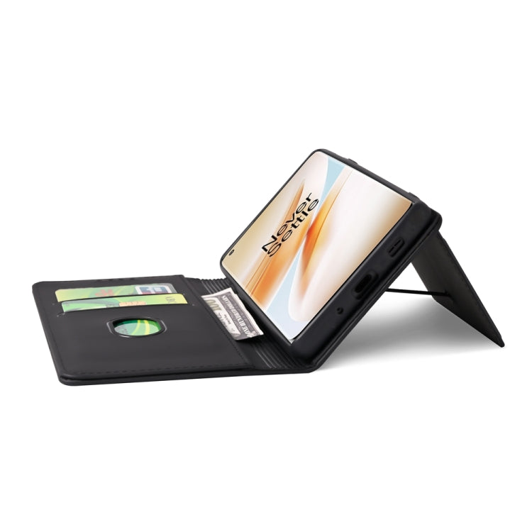 For OnePlus 8 Strong Magnetism Liquid Feel Horizontal Flip Leather Case with Holder & Card Slots & Wallet