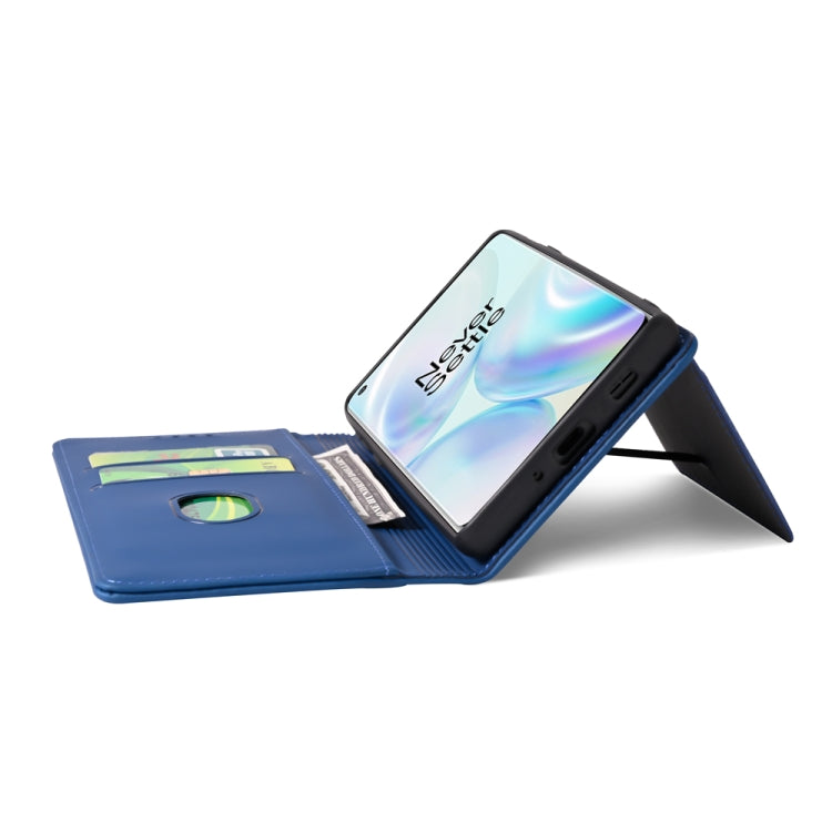 For OnePlus 8 Pro Strong Magnetism Liquid Feel Horizontal Flip Leather Case with Holder & Card Slots & Wallet