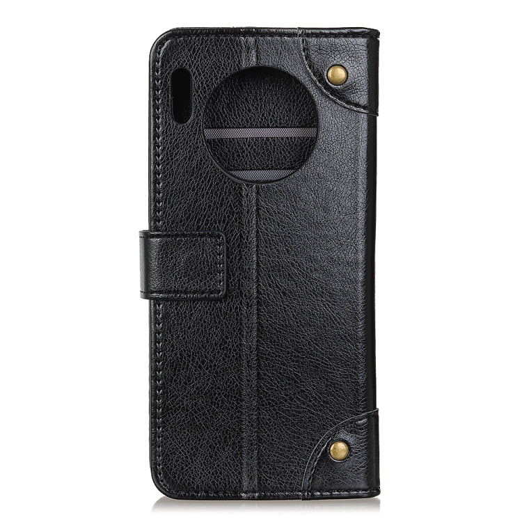 Copper Buckle Nappa Texture Horizontal Flip Leather Case with Holder & Card Slots & Wallet For Huawei Y9a