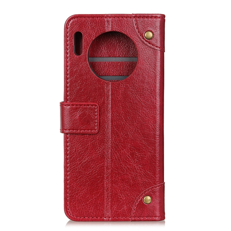 Copper Buckle Nappa Texture Horizontal Flip Leather Case with Holder & Card Slots & Wallet For Huawei Y9a