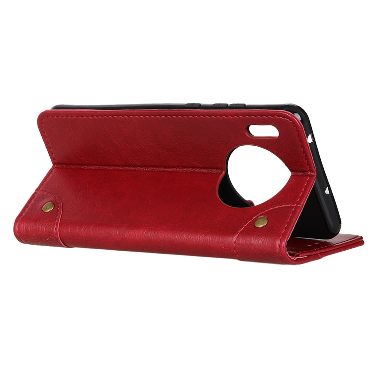 Copper Buckle Nappa Texture Horizontal Flip Leather Case with Holder & Card Slots & Wallet For Huawei Y9a