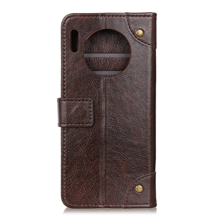 Copper Buckle Nappa Texture Horizontal Flip Leather Case with Holder & Card Slots & Wallet For Huawei Y9a