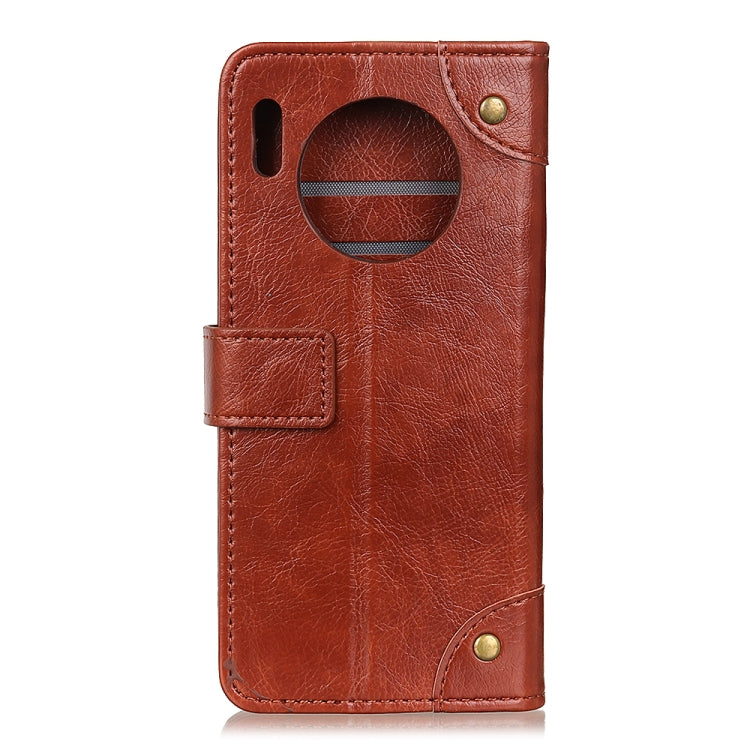 Copper Buckle Nappa Texture Horizontal Flip Leather Case with Holder & Card Slots & Wallet For Huawei Y9a