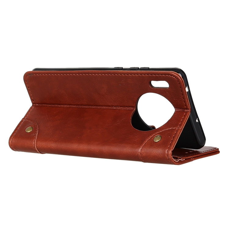 Copper Buckle Nappa Texture Horizontal Flip Leather Case with Holder & Card Slots & Wallet For Huawei Y9a