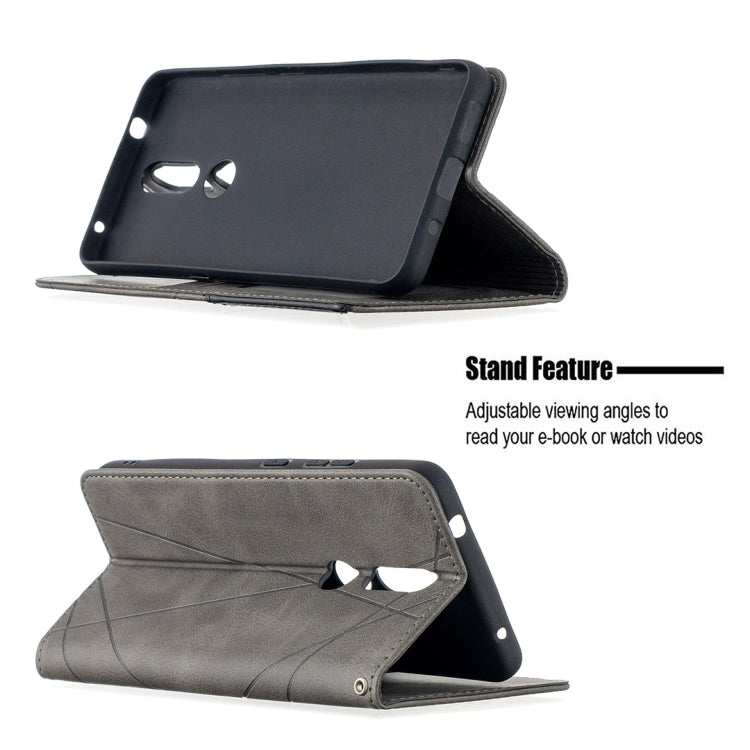 For Nokia 2.4 Rhombus Texture Horizontal Flip Magnetic Leather Case with Holder & Card Slots