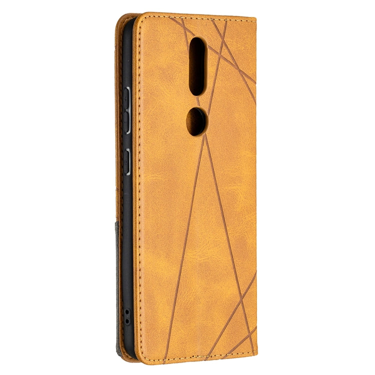 For Nokia 2.4 Rhombus Texture Horizontal Flip Magnetic Leather Case with Holder & Card Slots