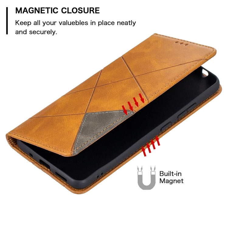 For Nokia 2.4 Rhombus Texture Horizontal Flip Magnetic Leather Case with Holder & Card Slots