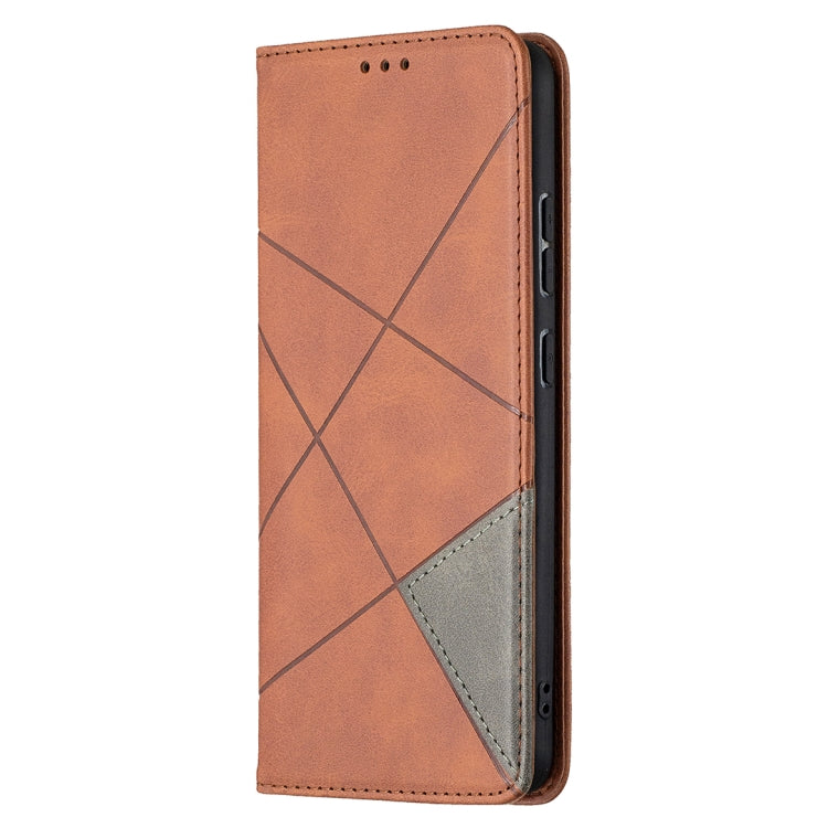 For Nokia 2.4 Rhombus Texture Horizontal Flip Magnetic Leather Case with Holder & Card Slots