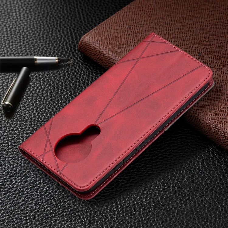 For Nokia 3.4 Rhombus Texture Horizontal Flip Magnetic Leather Case with Holder & Card Slots