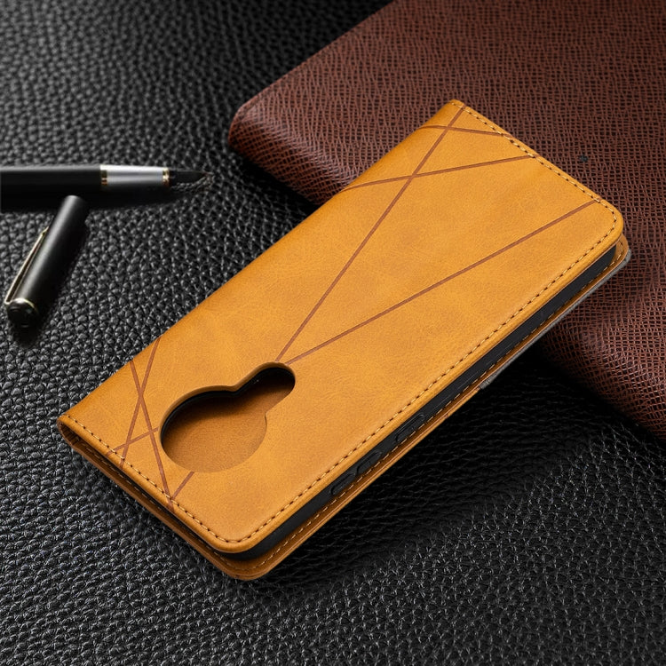 For Nokia 3.4 Rhombus Texture Horizontal Flip Magnetic Leather Case with Holder & Card Slots