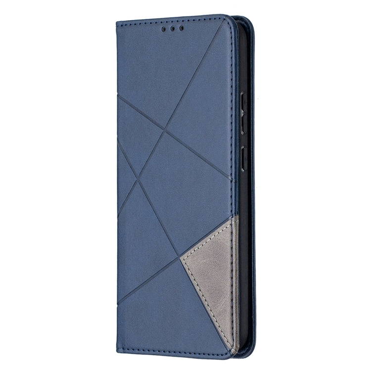 For Nokia 3.4 Rhombus Texture Horizontal Flip Magnetic Leather Case with Holder & Card Slots