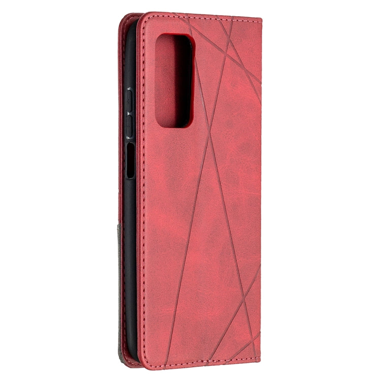 For Xiaomi Mi 10T / 10 Pro 5G Rhombus Texture Horizontal Flip Magnetic Leather Case with Holder & Card Slots