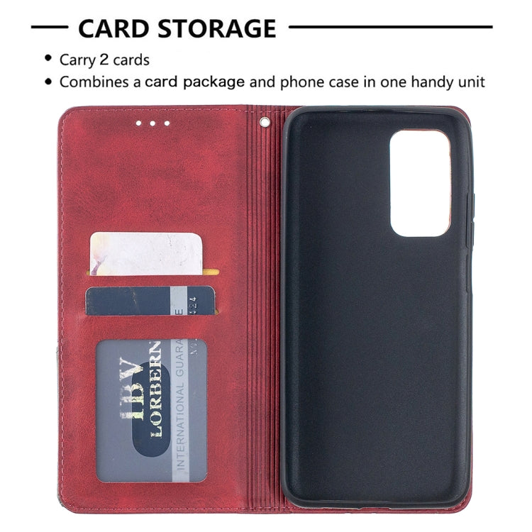 For Xiaomi Mi 10T / 10 Pro 5G Rhombus Texture Horizontal Flip Magnetic Leather Case with Holder & Card Slots