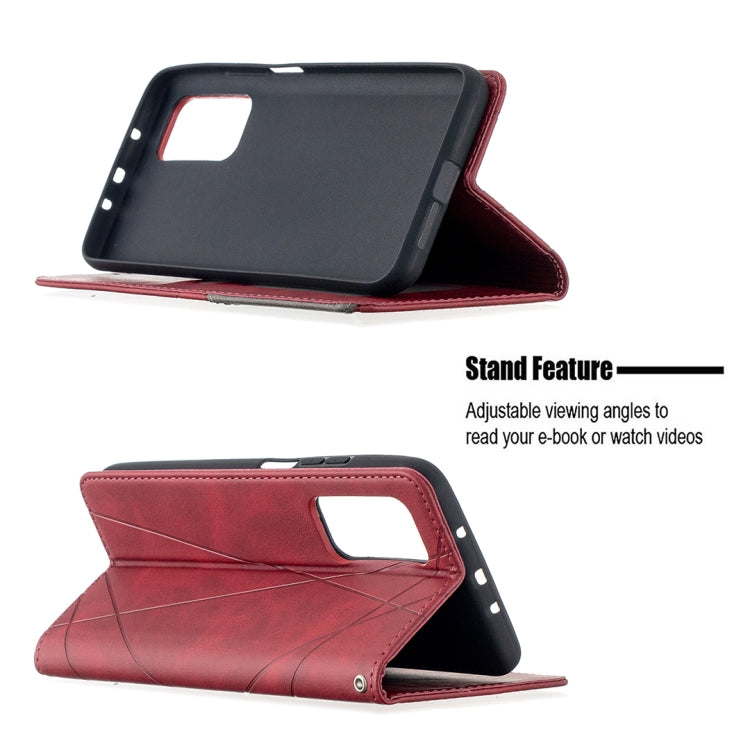 For Xiaomi Mi 10T / 10 Pro 5G Rhombus Texture Horizontal Flip Magnetic Leather Case with Holder & Card Slots