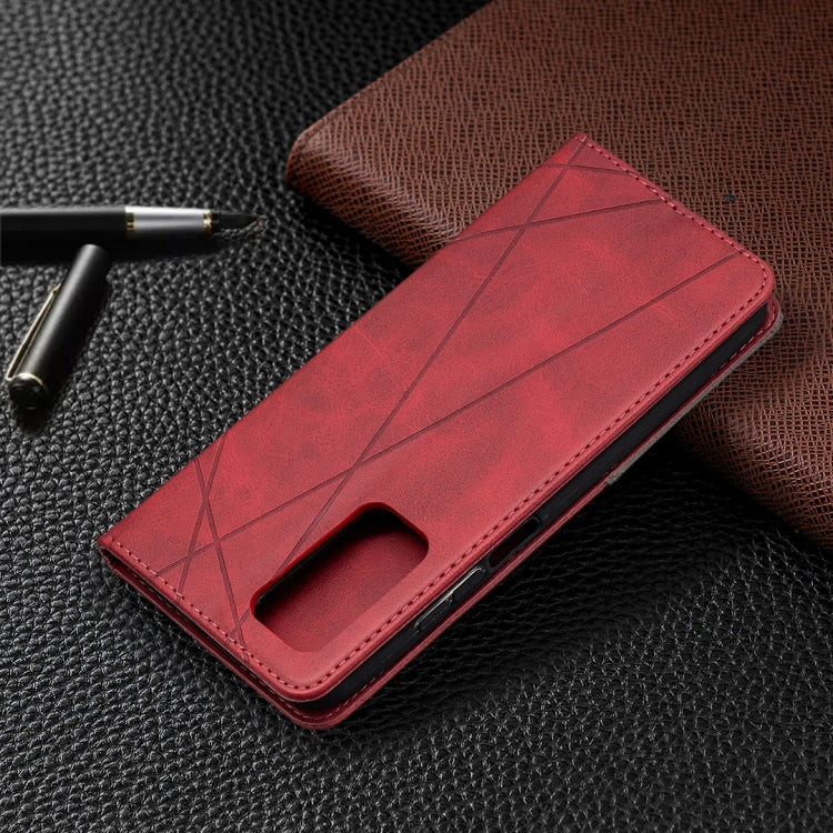 For Xiaomi Mi 10T / 10 Pro 5G Rhombus Texture Horizontal Flip Magnetic Leather Case with Holder & Card Slots