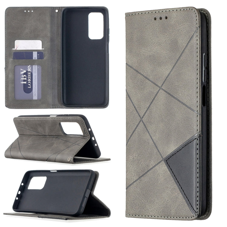For Xiaomi Mi 10T / 10 Pro 5G Rhombus Texture Horizontal Flip Magnetic Leather Case with Holder & Card Slots