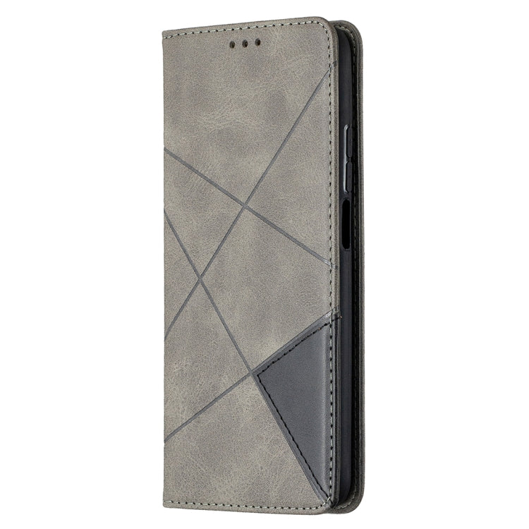 For Xiaomi Mi 10T / 10 Pro 5G Rhombus Texture Horizontal Flip Magnetic Leather Case with Holder & Card Slots