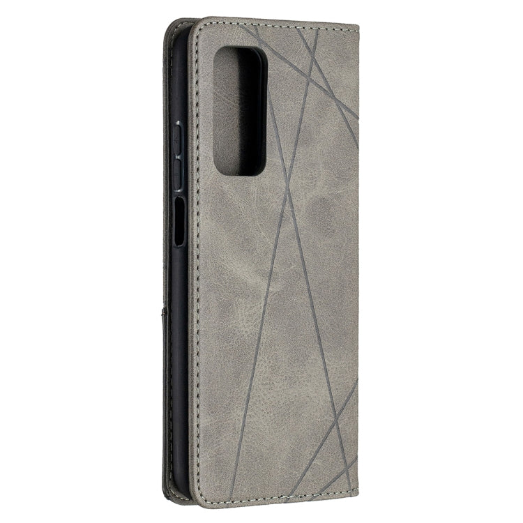 For Xiaomi Mi 10T / 10 Pro 5G Rhombus Texture Horizontal Flip Magnetic Leather Case with Holder & Card Slots