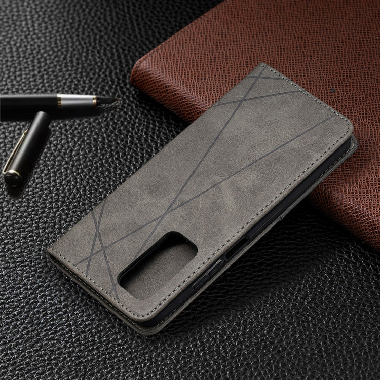 For Xiaomi Mi 10T / 10 Pro 5G Rhombus Texture Horizontal Flip Magnetic Leather Case with Holder & Card Slots