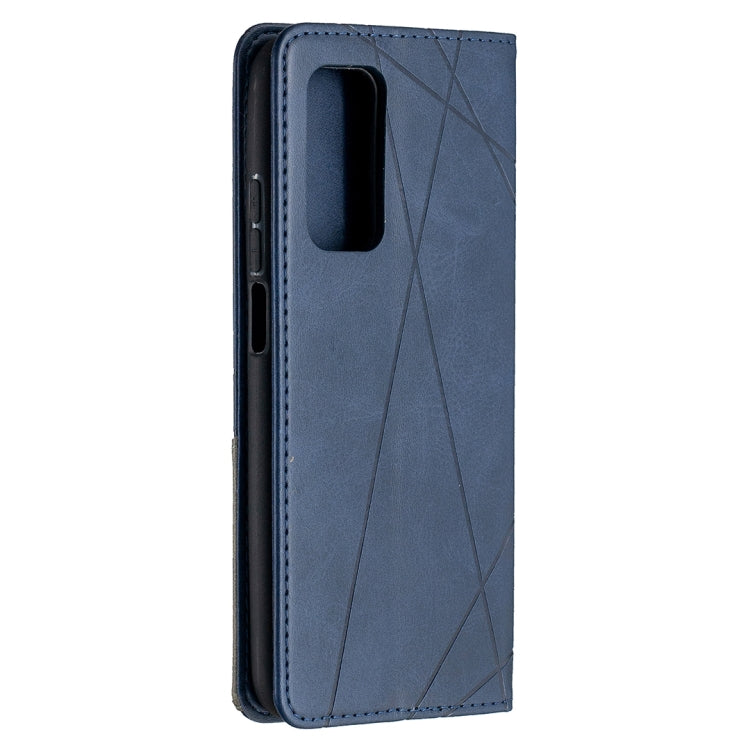 For Xiaomi Mi 10T / 10 Pro 5G Rhombus Texture Horizontal Flip Magnetic Leather Case with Holder & Card Slots