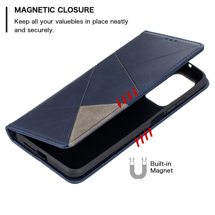 For Xiaomi Mi 10T / 10 Pro 5G Rhombus Texture Horizontal Flip Magnetic Leather Case with Holder & Card Slots