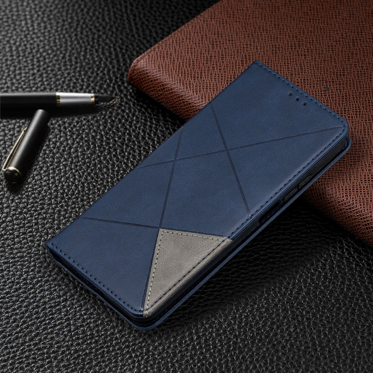For Xiaomi Mi 10T / 10 Pro 5G Rhombus Texture Horizontal Flip Magnetic Leather Case with Holder & Card Slots