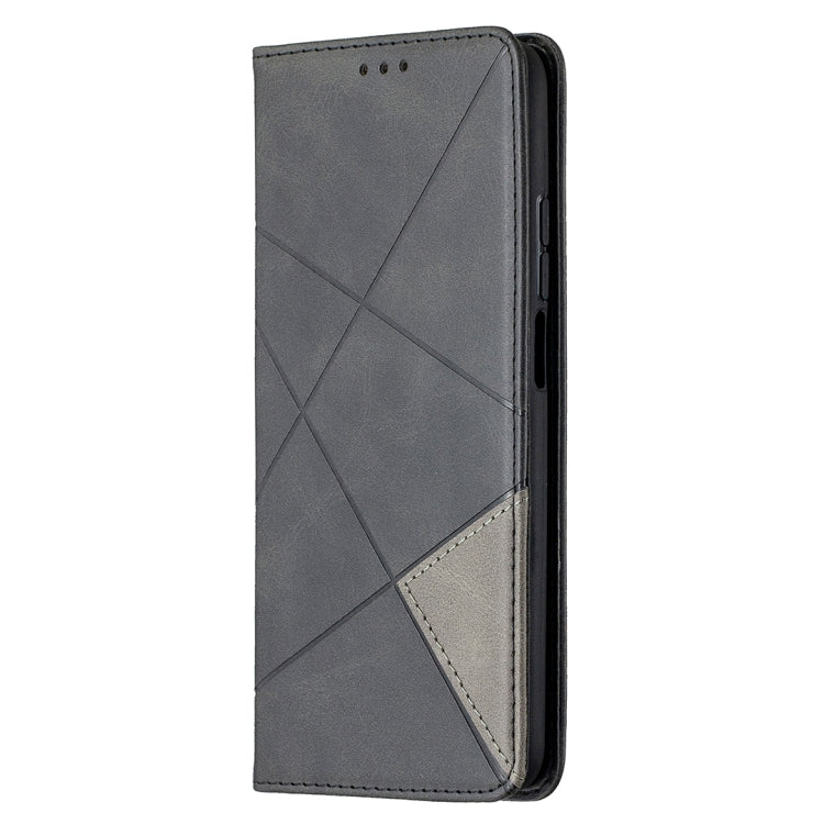For Xiaomi Mi 10T / 10 Pro 5G Rhombus Texture Horizontal Flip Magnetic Leather Case with Holder & Card Slots