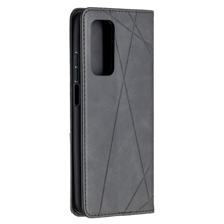 For Xiaomi Mi 10T / 10 Pro 5G Rhombus Texture Horizontal Flip Magnetic Leather Case with Holder & Card Slots