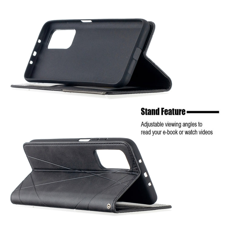 For Xiaomi Mi 10T / 10 Pro 5G Rhombus Texture Horizontal Flip Magnetic Leather Case with Holder & Card Slots