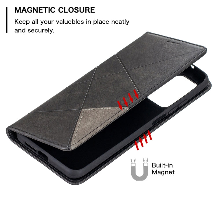 For Xiaomi Mi 10T / 10 Pro 5G Rhombus Texture Horizontal Flip Magnetic Leather Case with Holder & Card Slots