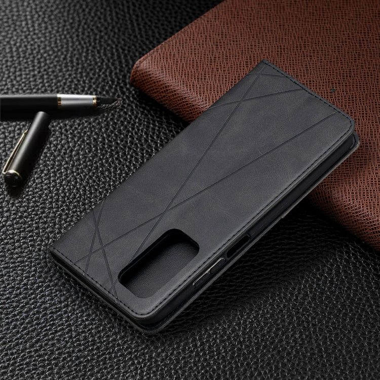 For Xiaomi Mi 10T / 10 Pro 5G Rhombus Texture Horizontal Flip Magnetic Leather Case with Holder & Card Slots