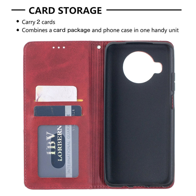 For Xiaomi Mi 10T Lite 5G Rhombus Texture Horizontal Flip Magnetic Leather Case with Holder & Card Slots