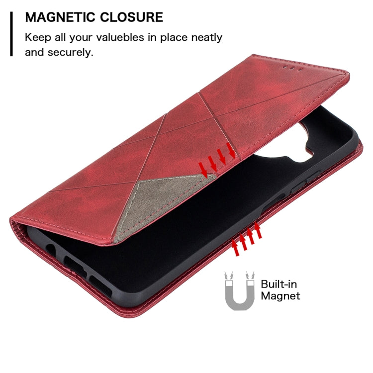 For Xiaomi Mi 10T Lite 5G Rhombus Texture Horizontal Flip Magnetic Leather Case with Holder & Card Slots