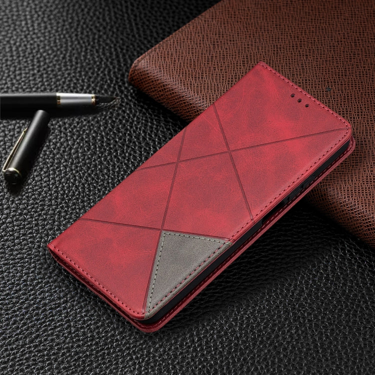 For Xiaomi Mi 10T Lite 5G Rhombus Texture Horizontal Flip Magnetic Leather Case with Holder & Card Slots