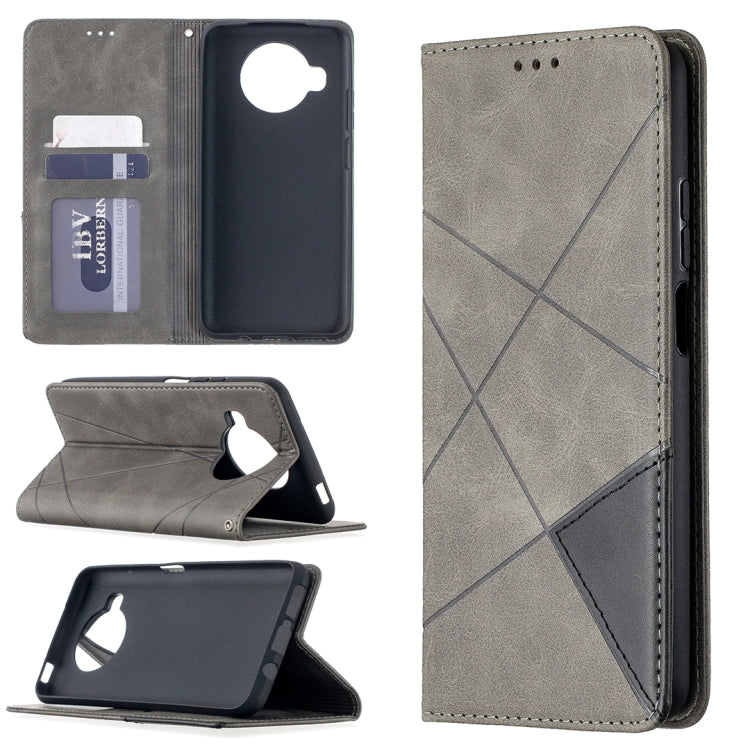 For Xiaomi Mi 10T Lite 5G Rhombus Texture Horizontal Flip Magnetic Leather Case with Holder & Card Slots