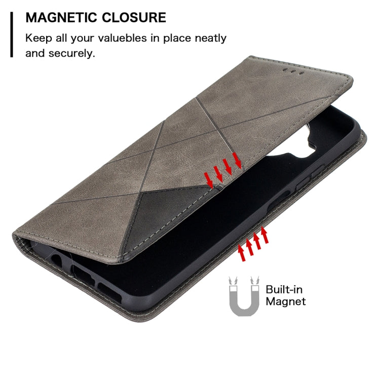 For Xiaomi Mi 10T Lite 5G Rhombus Texture Horizontal Flip Magnetic Leather Case with Holder & Card Slots
